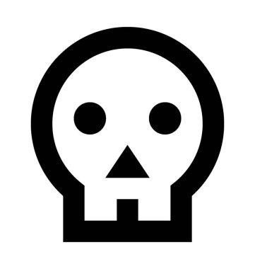 kafatası düz vektör simgesi