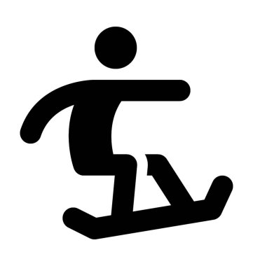 buz pateni düz vektör simgesi