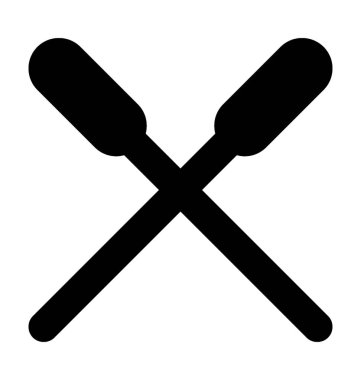 Kürekleri düz vektör simgesi