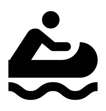 Tekne düz vektör simgesi