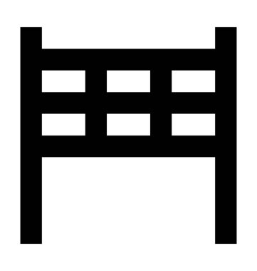 Voleybol Net düz vektör simgesi