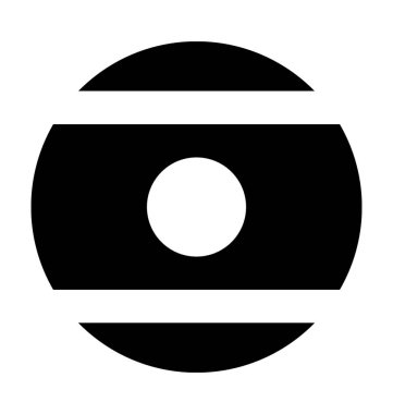 Bilardo topu düz vektör simgesi