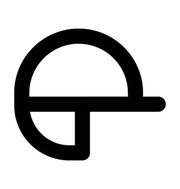 Miğfer düz vektör simgesi