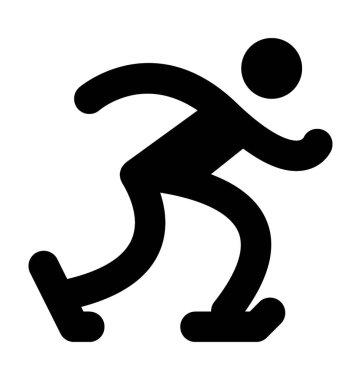 buz pateni düz vektör simgesi