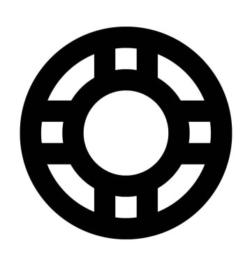 Yeleğini düz vektör simgesi