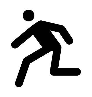 Atlet düz vektör simgesi