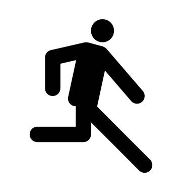 Runner düz vektör simgesi