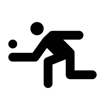 Tenis oyuncu düz vektör simgesi