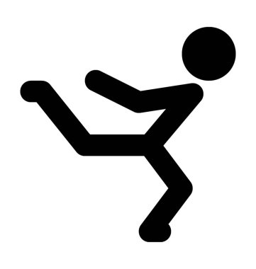 Maraton düz vektör simgesi