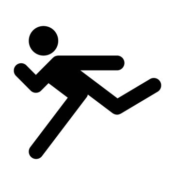 Maraton düz vektör simgesi