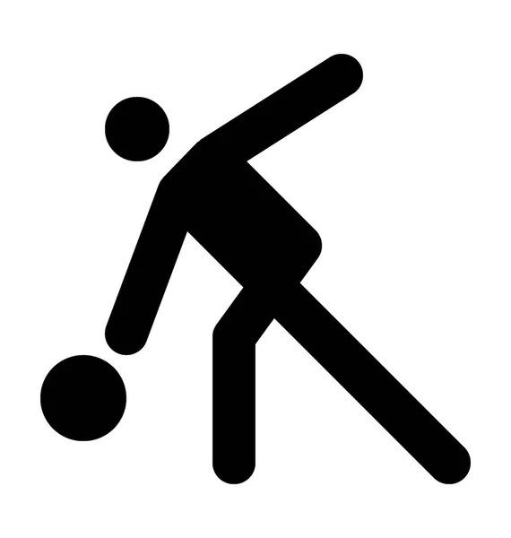 Икона Плоского Вектора Футболиста — стоковый вектор
