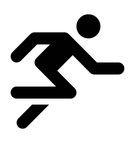 Runner Flat Vector Icon — Stock Vector