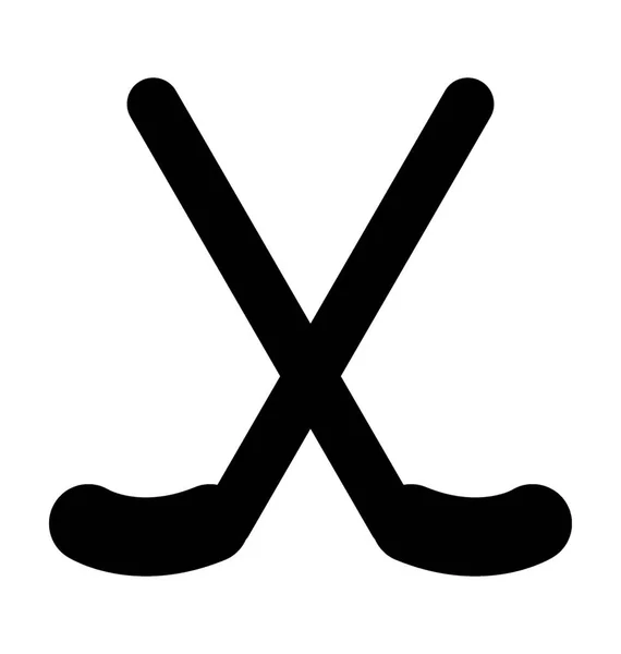 Hockey Sobre Hielo Icono Vector Plano — Vector de stock
