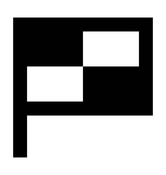 Спортивний Прапор Плоский Векторна Піктограма — стоковий вектор