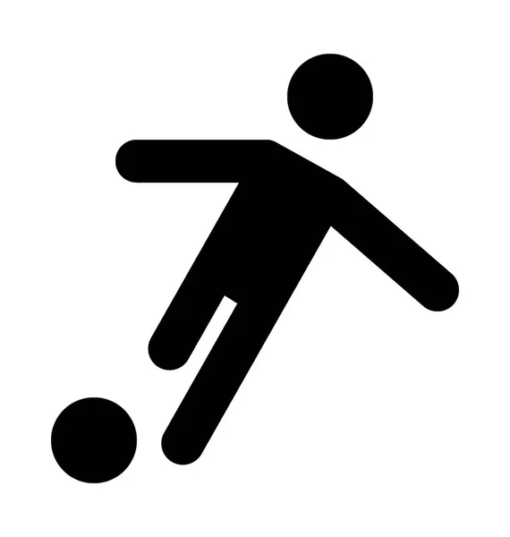 Икона Плоского Вектора Футболиста — стоковый вектор