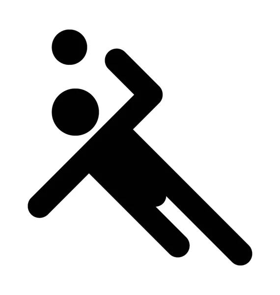 Волейболист Flat Vector Icon — стоковый вектор