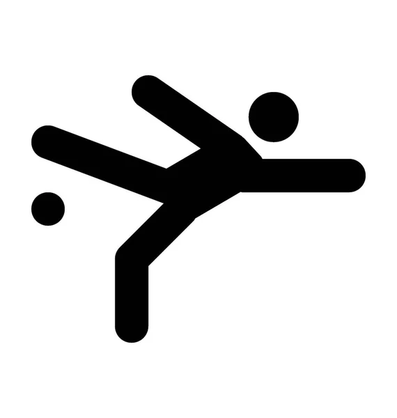 Футбольная Икона Плоский Вектор — стоковый вектор