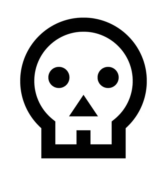 Skull Flat Vector Icon — Stock Vector