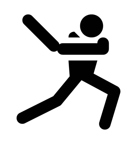 Icône Vectorielle Plate Batsman — Image vectorielle