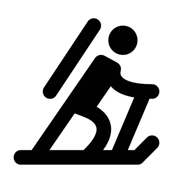 Skifahrer Flache Vektor Symbol — Stockvektor