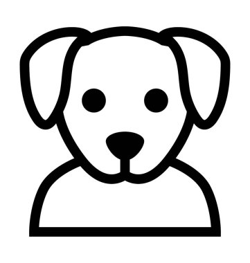 Köpek düz vektör simgesi