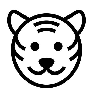 Kedi düz vektör simgesi