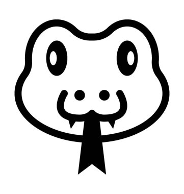 Yılan düz vektör simgesi