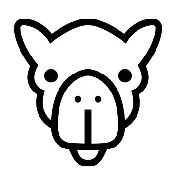 Deve düz vektör simgesi