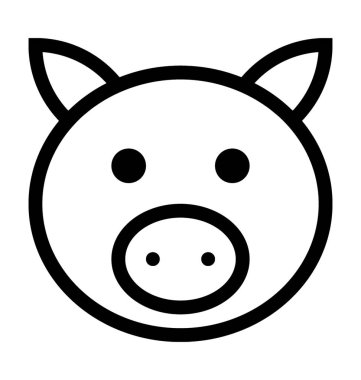 domuz yassı vektör simgesi