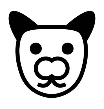 domuz yassı vektör simgesi