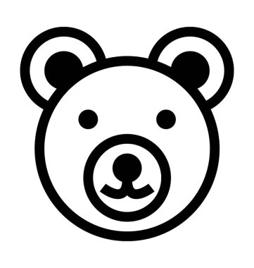 Düz vektör simge ayı