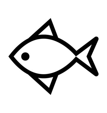 Balık Düz Vektörü Simgesi
