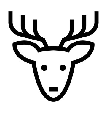 Ren geyiği düz vektör simgesi