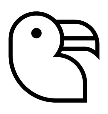 Ördek düz vektör simgesi