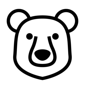 Düz vektör simge ayı