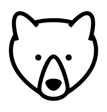 Düz vektör simge ayı