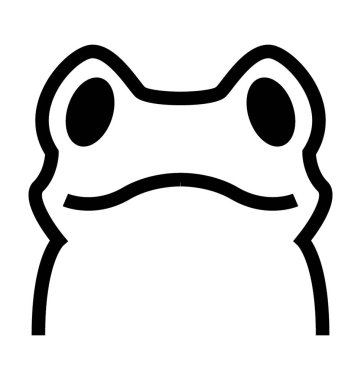 Kurbağa düz vektör simgesi