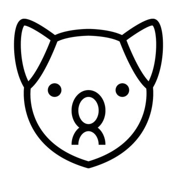 Yaban domuzu düz vektör simgesi