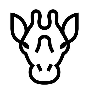 Gergedan düz vektör simgesi