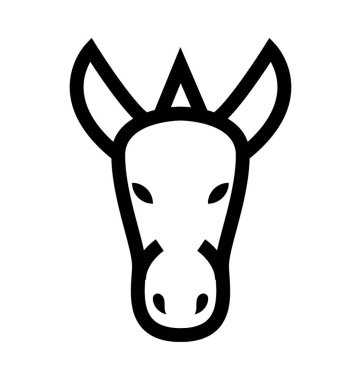 zürafa düz vektör simgesi