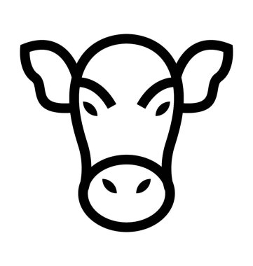 Buffalo düz vektör simgesi