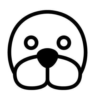 Shar Pei düz vektör simgesi