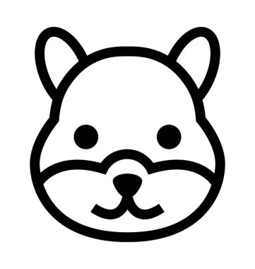 Kedi düz vektör simgesi