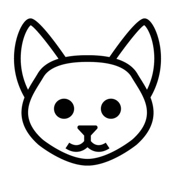 Tavşan düz vektör simgesi