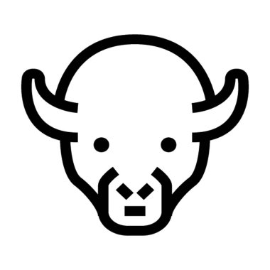 Öküz düz vektör simgesi