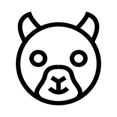 Düz vektör simge ayı