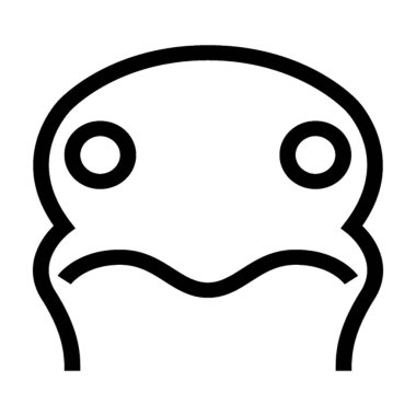 Yılan düz vektör simgesi