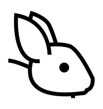 Sıçan düz vektör simgesi