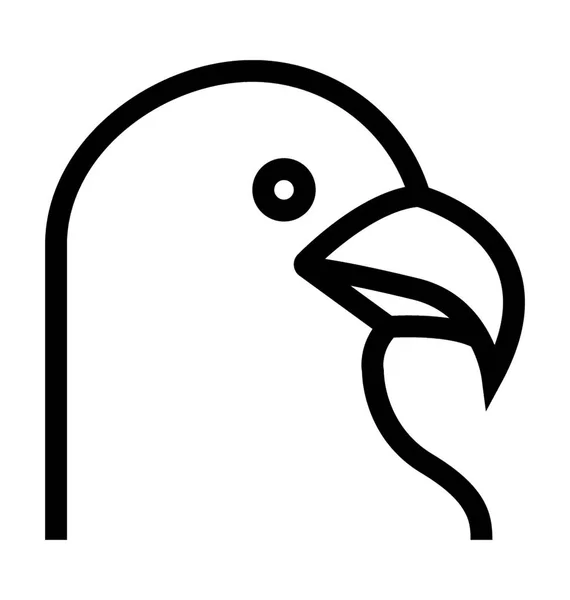 Ícone Vetorial Plano Papagaio — Vetor de Stock