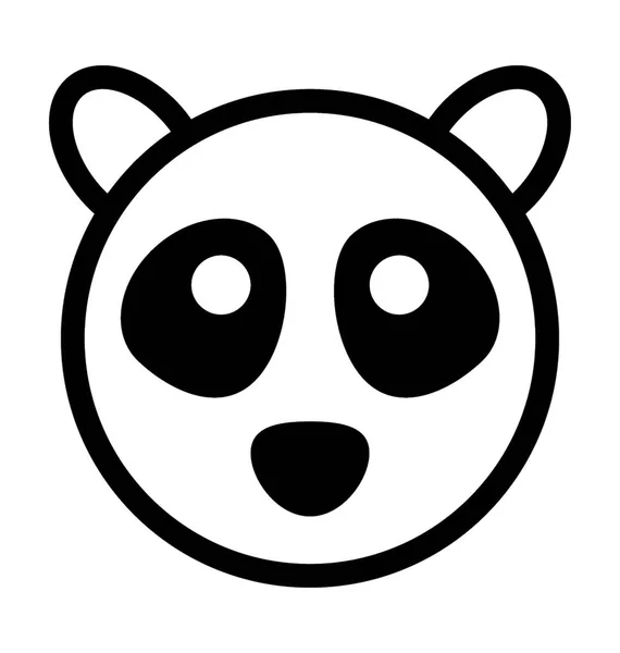 Panda Flat Vector Icon — Stock Vector